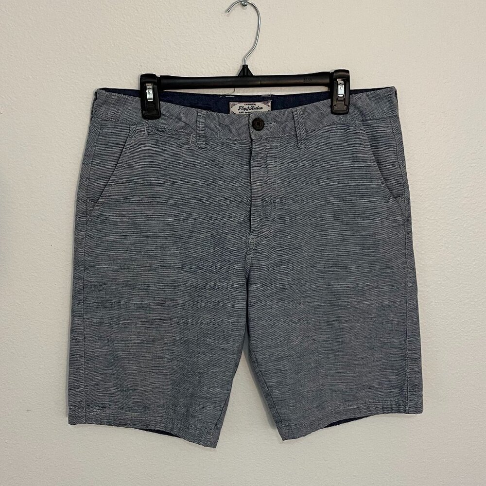 Flag & Anthem | Men’s Heather Blue Cotton Linen Shorts, size 31
